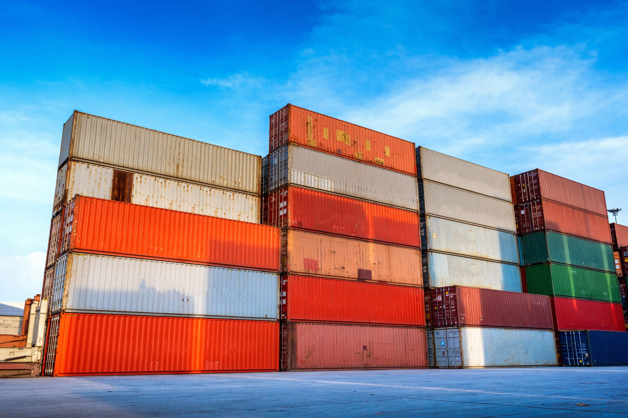 Industrial containers box for logistic import export business. Industrial containers box for logistic import export business.